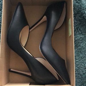 Black pointed heels